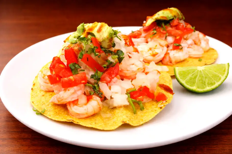 Tostada de camarón
